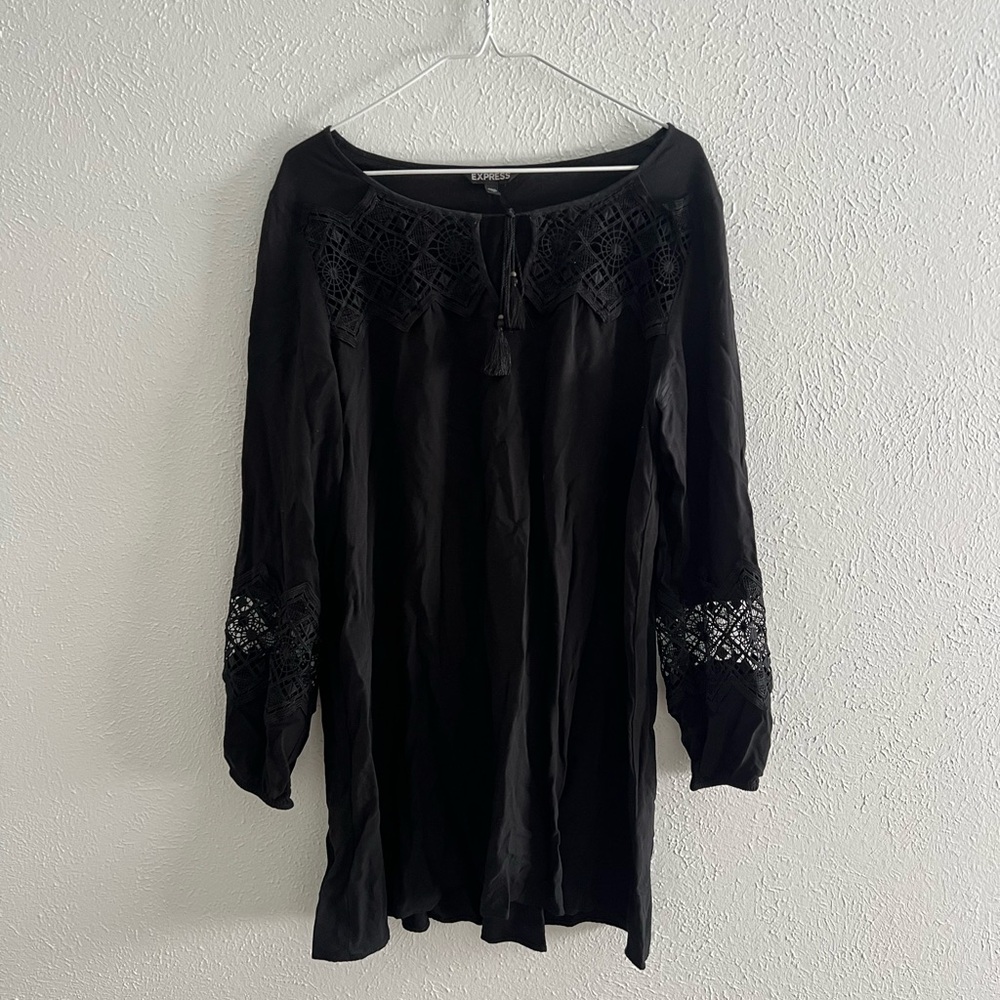 Express black boho top